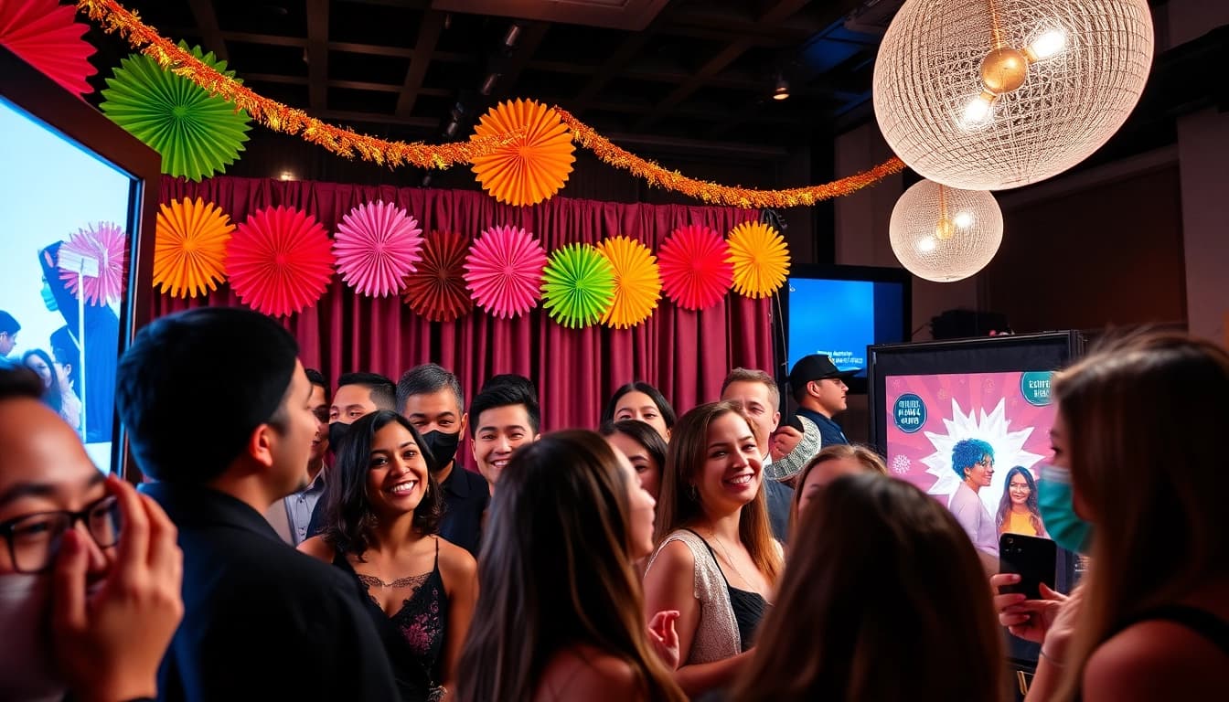 Capture memorable moments with a photo booth chicago set up at an exciting event, full of color and joy.