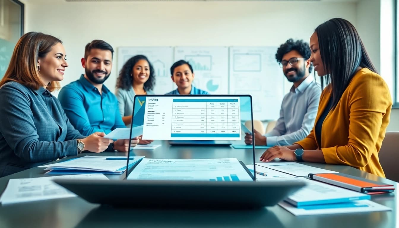 Optimize your workflow with effective invoice processing software in a dynamic office environment.
