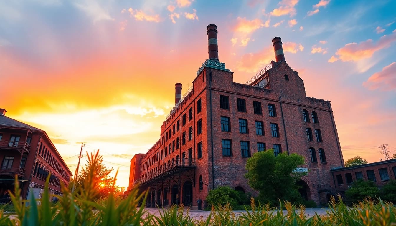 Tour the historic Old Knows Factory showcasing its unique industrial architecture.