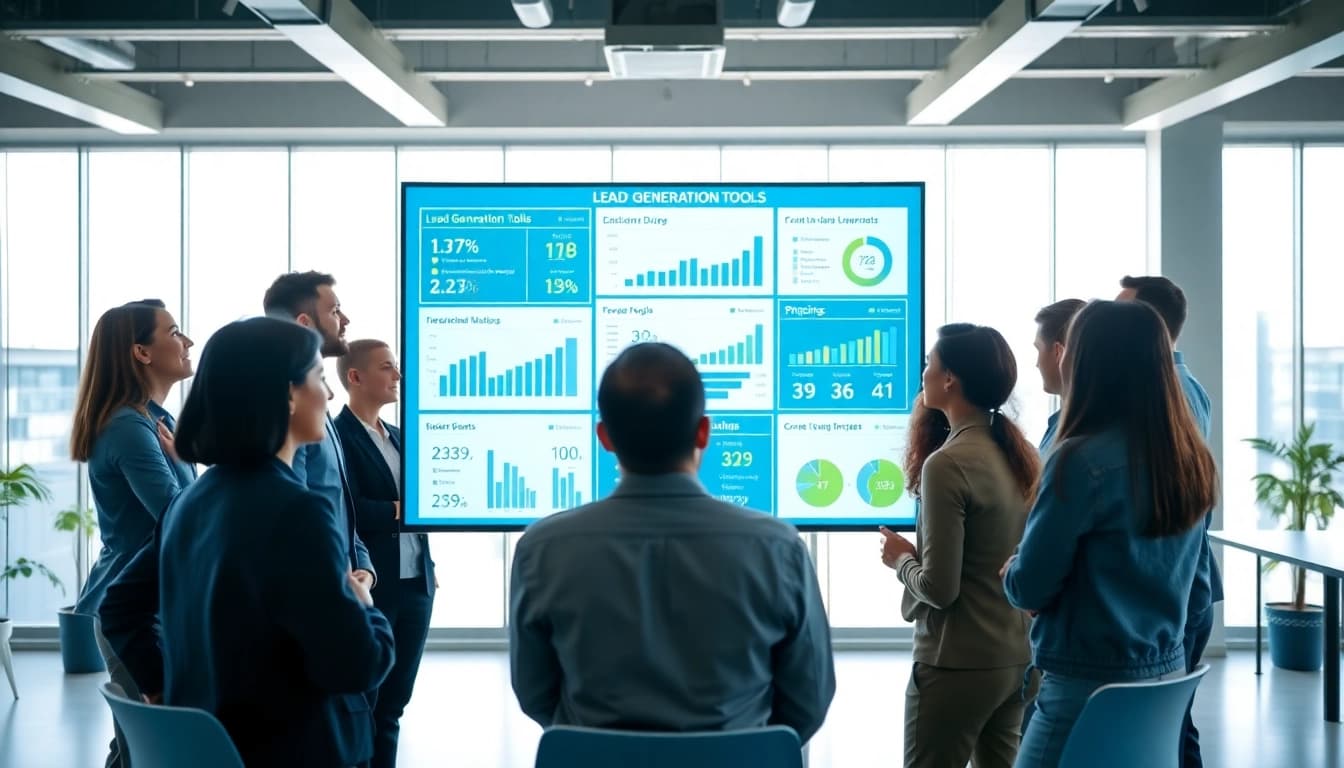Analyze linkedin lead scraper pricing in a professional collaboration environment with vibrant visuals.
