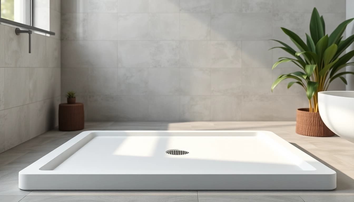 Installa il piatto doccia elegante in un moderno bagno con design minimali.