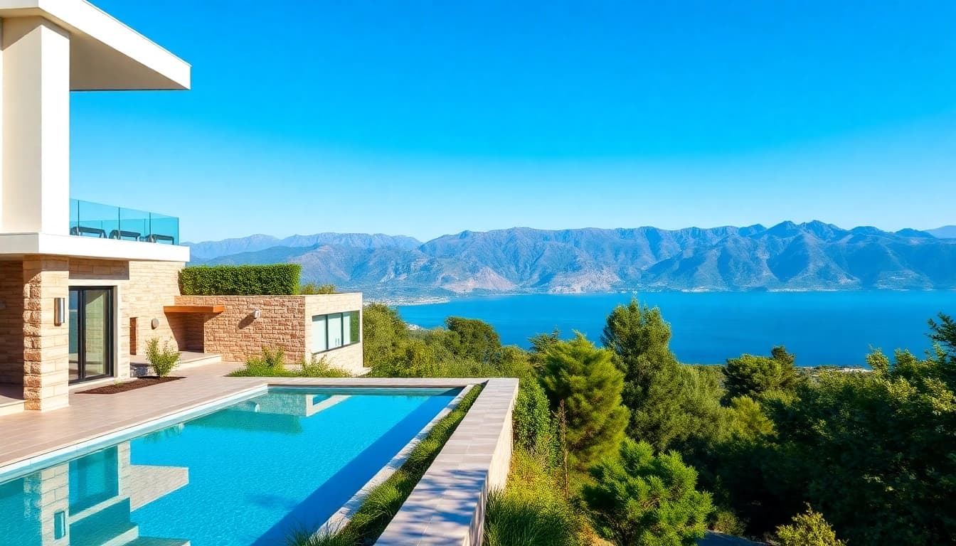 Discover alanya property sale showcasing a beautiful villa with stunning mountain views.