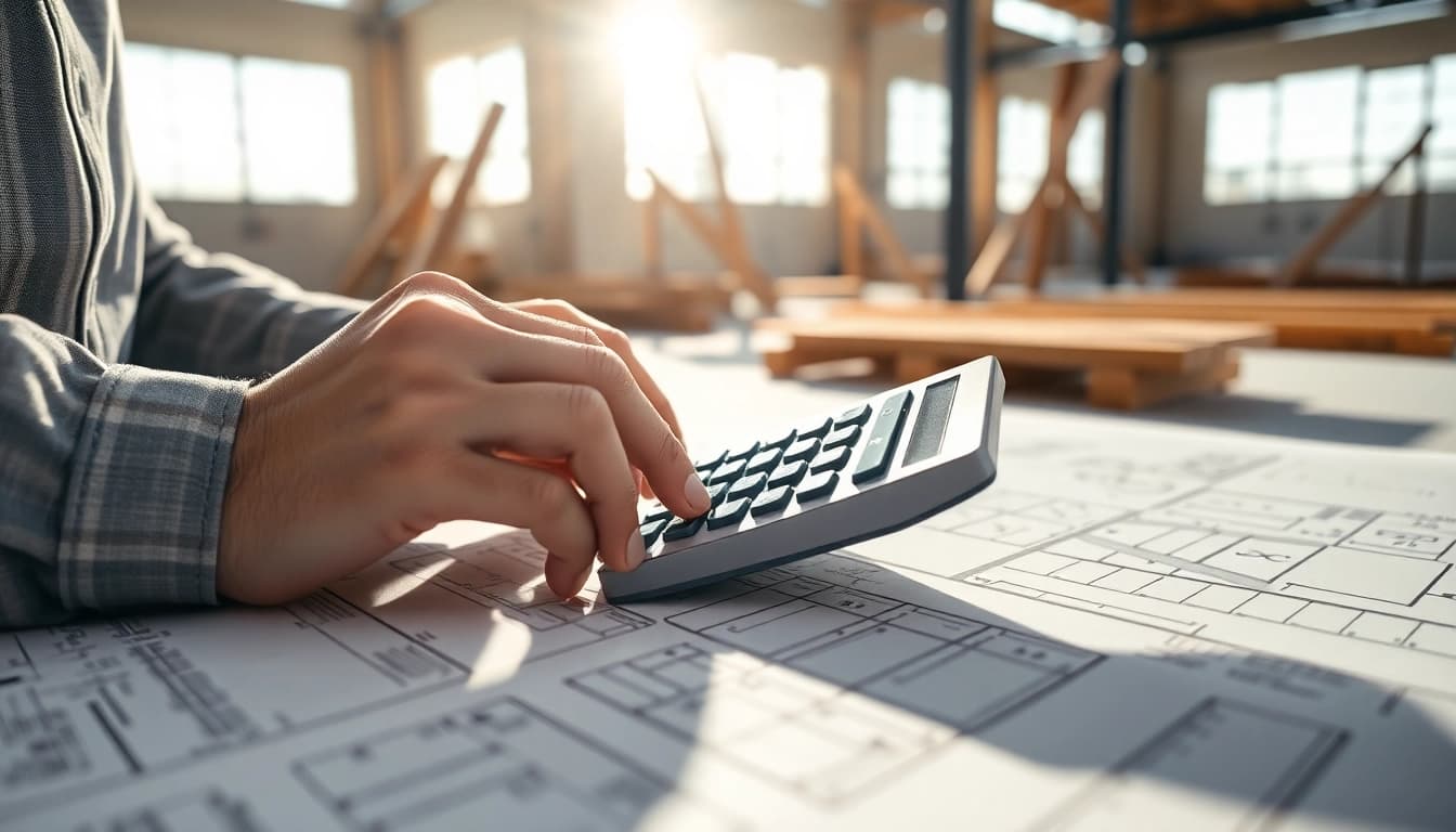 Using a truss calculator for accurate structural design in a bright engineering workspace.