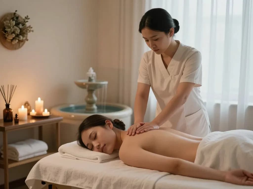 Expert therapist delivering a serene 천안스웨디시 massage experience in a calming spa.