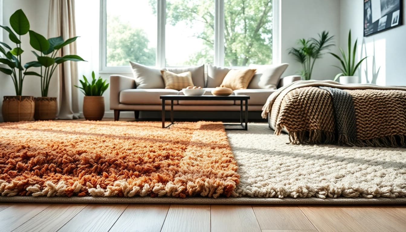 Elegant living area featuring washable rugs with vibrant designs for stylish interiors.