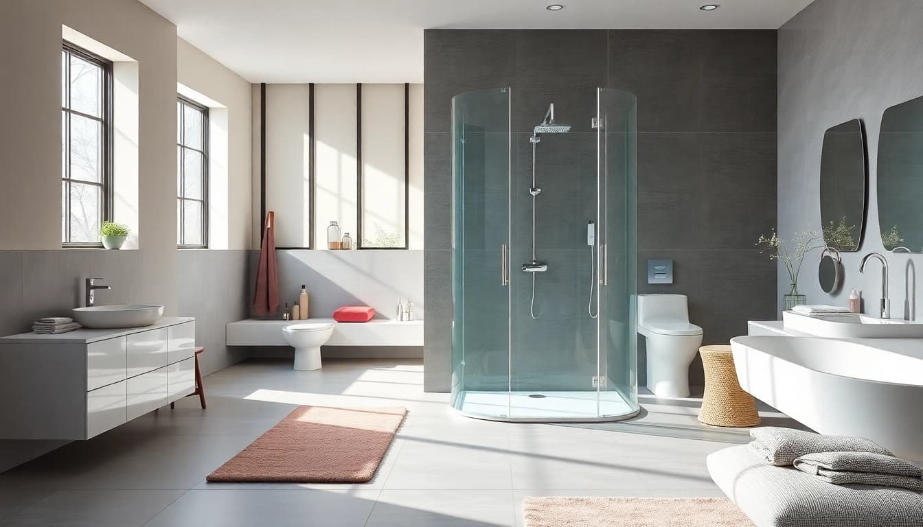 Erleben Sie die Vielfalt von sonni sanitär für modernes Badezimmerdesign mit eleganten Duschen und Möbeln.