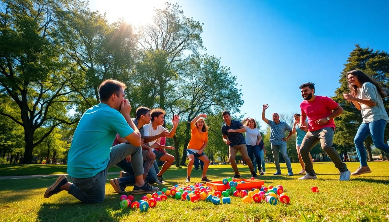 Players enjoying daman games outdoors with lively smiles and colorful game pieces.