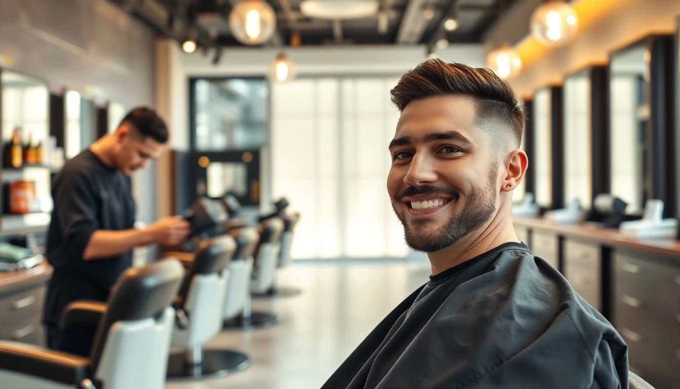 A barber specializing in non-surgical hair restoration at Ace of Fades 212, showcasing modern service.