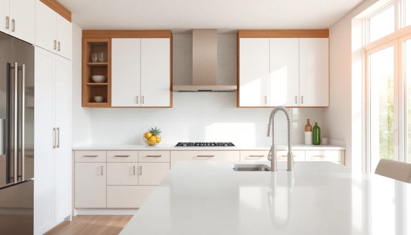 Cabinet Refacing Clearwater FL process in a modern kitchen showcasing new cabinetry.
