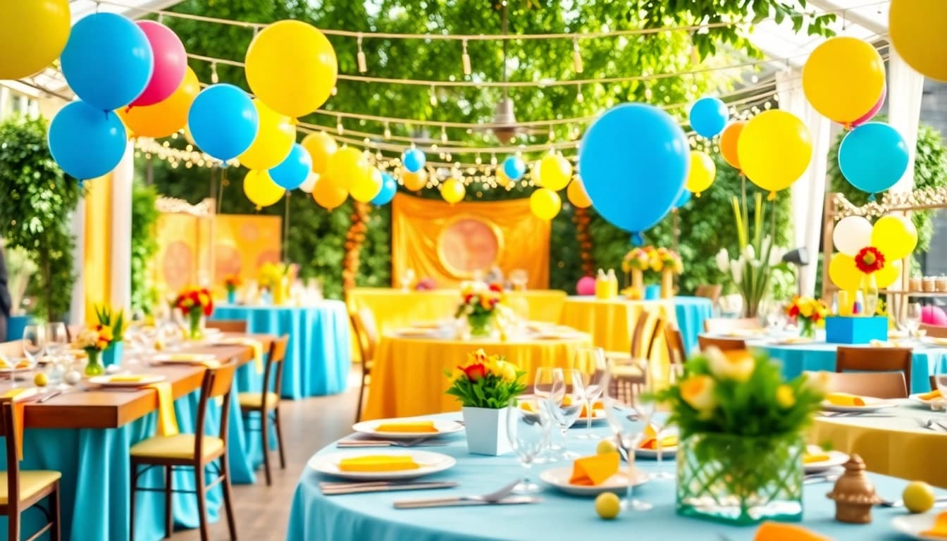 Discover Party Rentals with vibrant decorations and elegant table settings for celebrations.