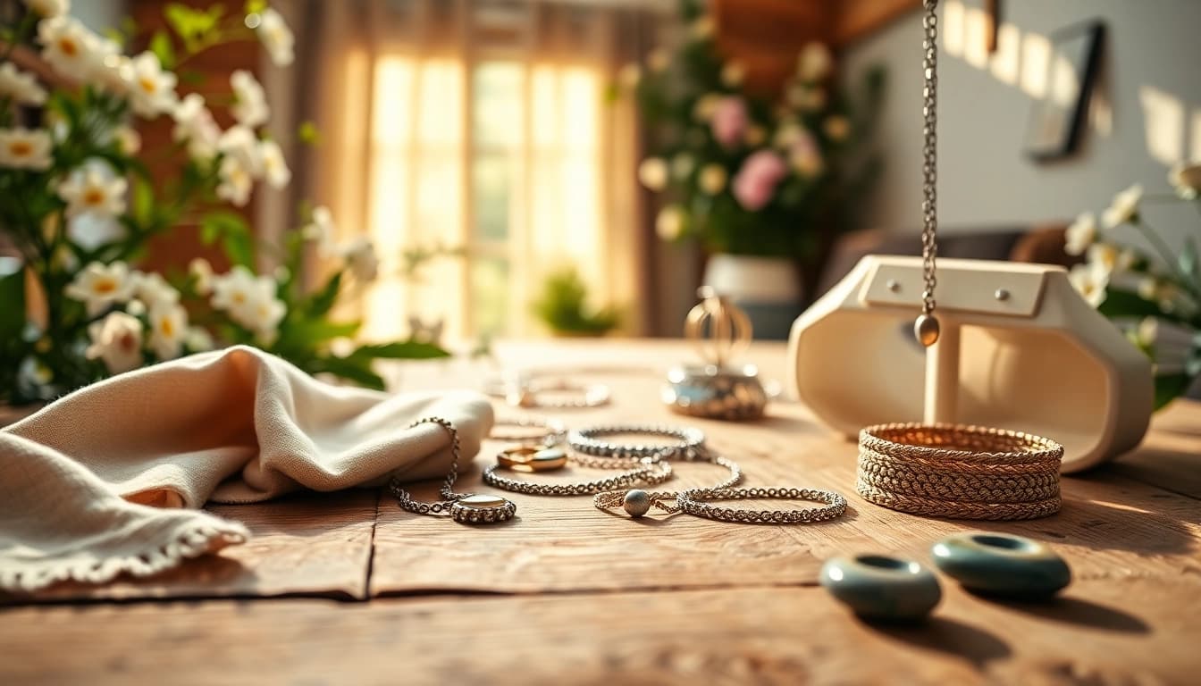 Showcase the elegance of handmade jewelry on https://www.lyliarose.com with a warm, inviting display.