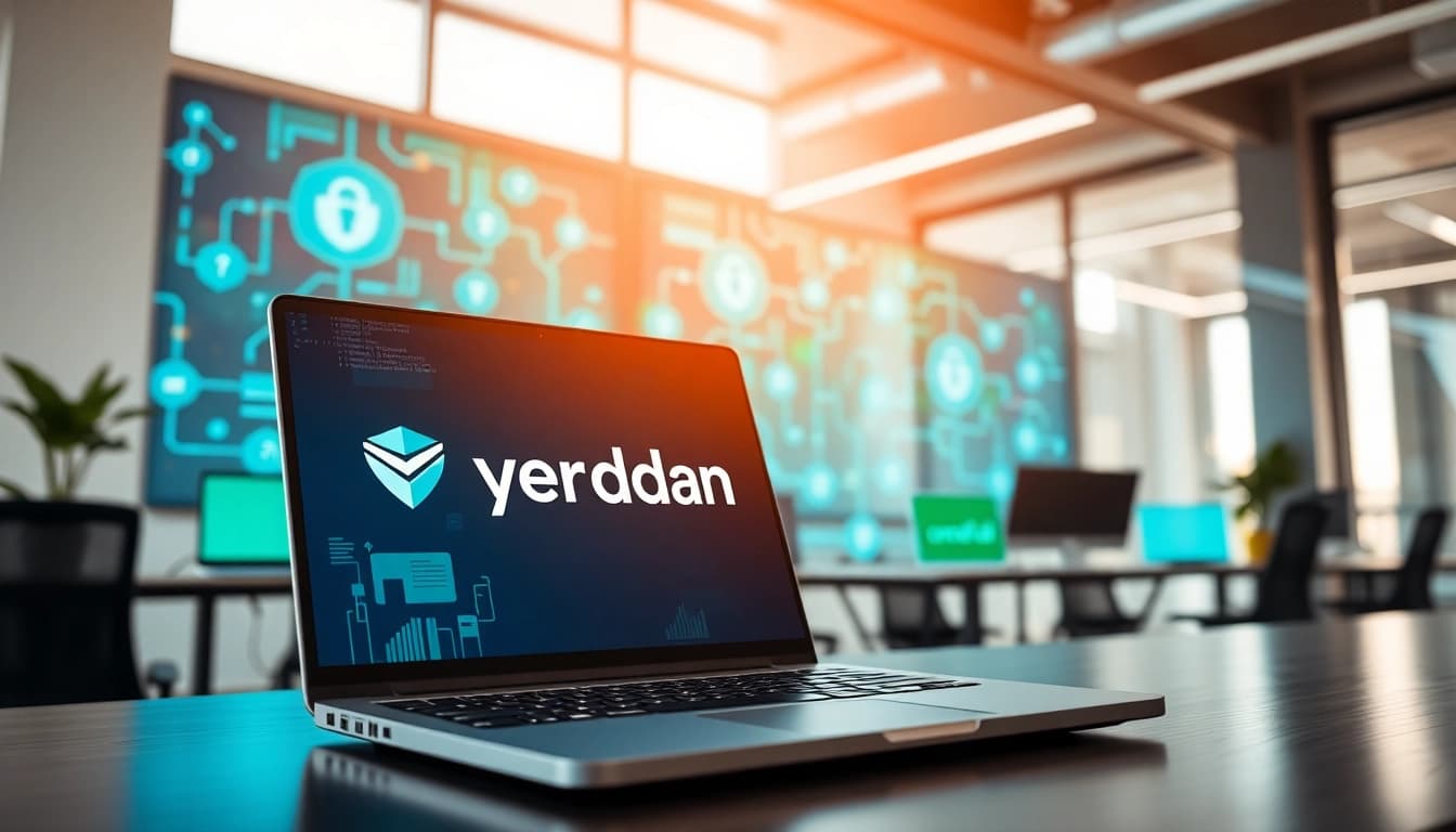 Enhance your cybersecurity awareness with Cyberdan's innovative digital interface in a modern workspace.