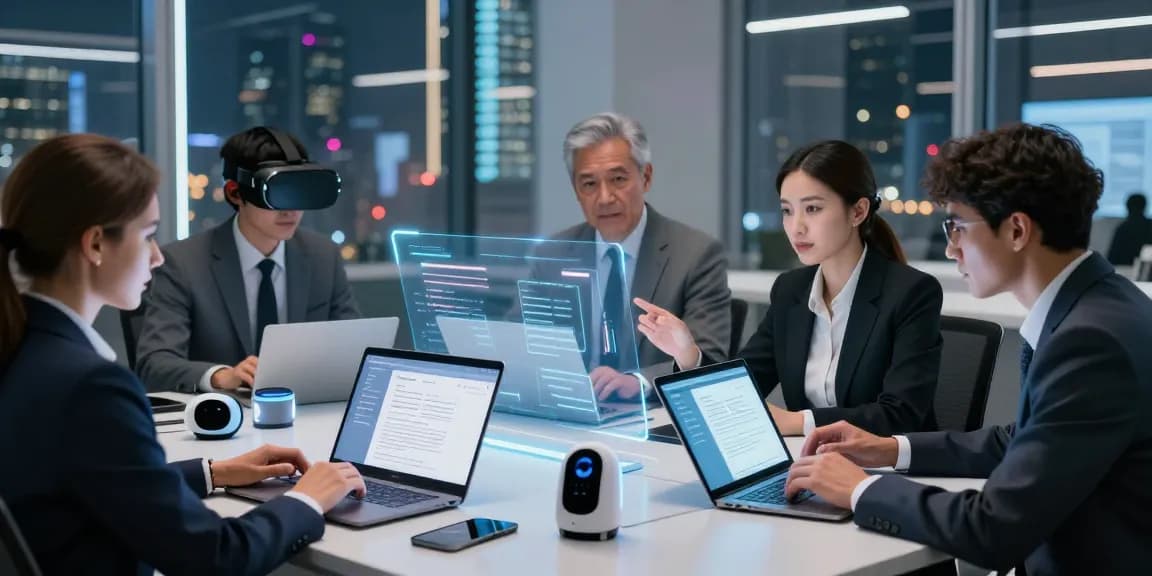 Detect fake pdf in a high-tech workspace with professionals verifying digital documents.