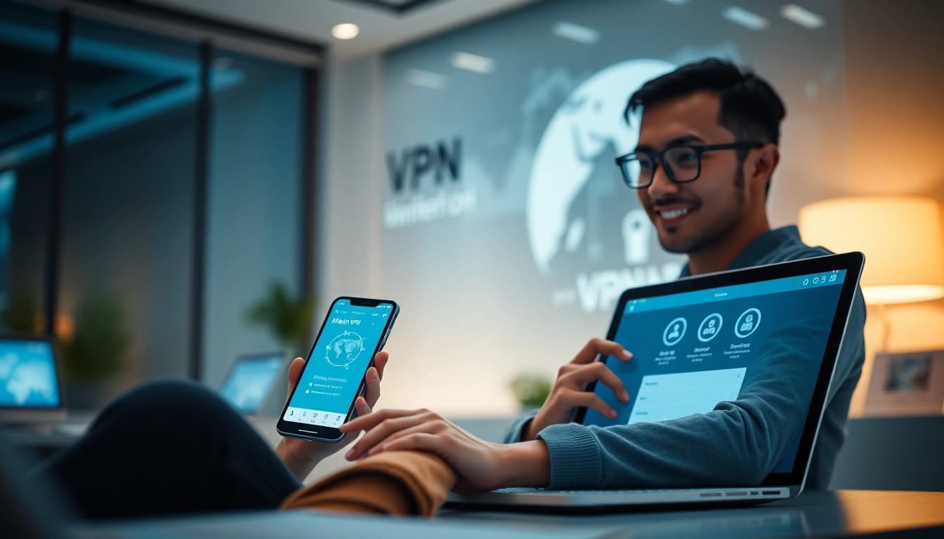 快连下载 interface displayed on various devices showcasing fast internet connectivity and security features.