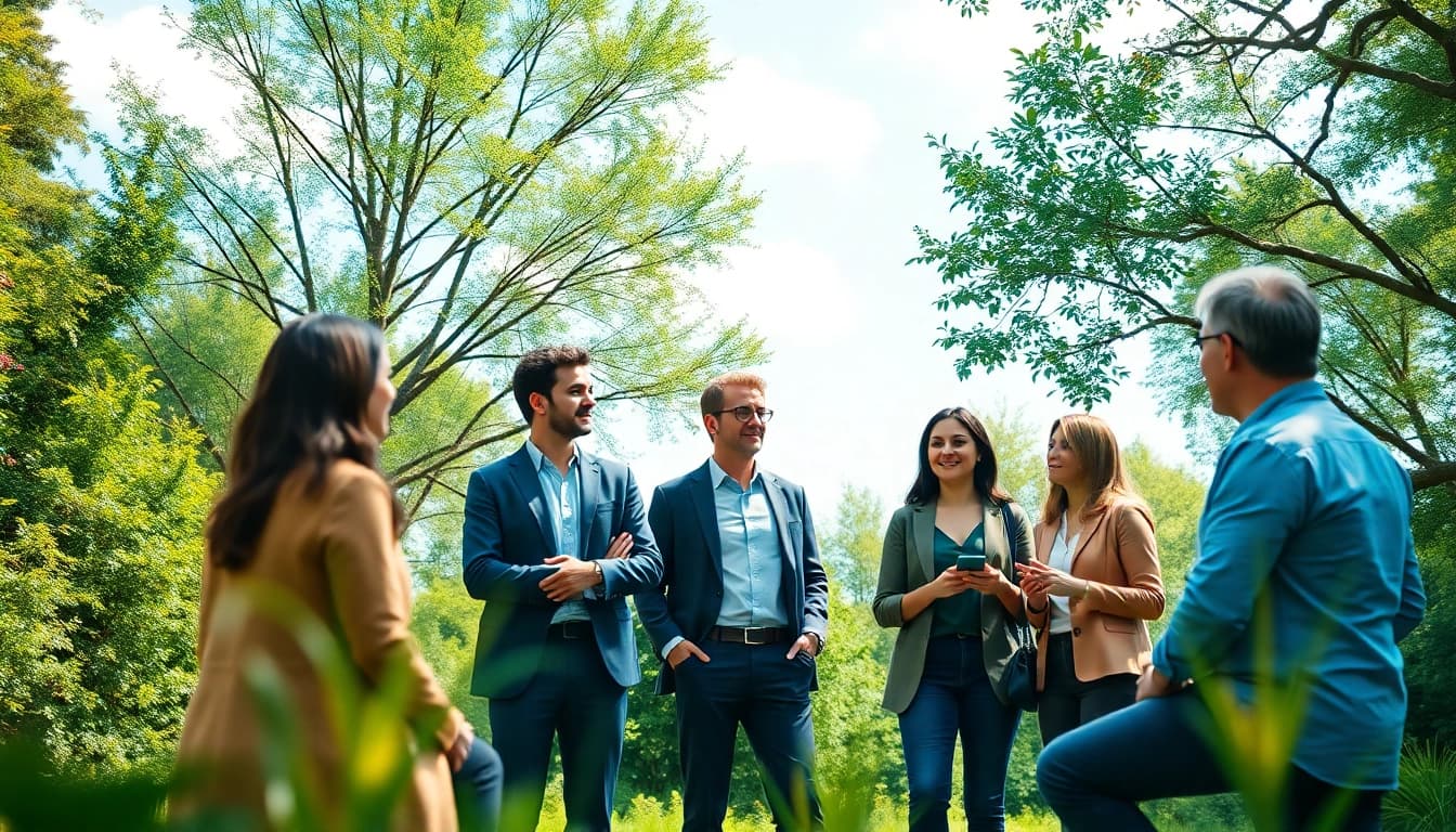 Entrepreneurs take a break in a serene outdoor setting, showcasing the importance of entrepreneurs break.