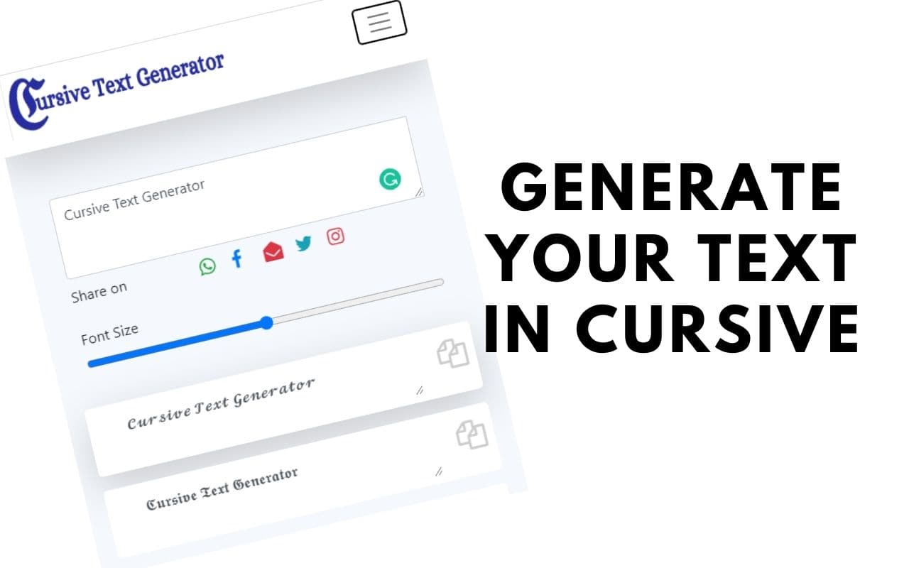 Create Stunning Text with the Cursive Writing Generator