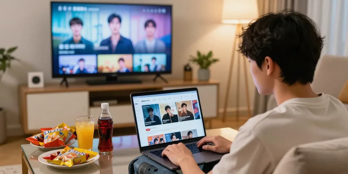 티비위키와 다양한 드라마를 즐기는 아늑한 거실 풍경