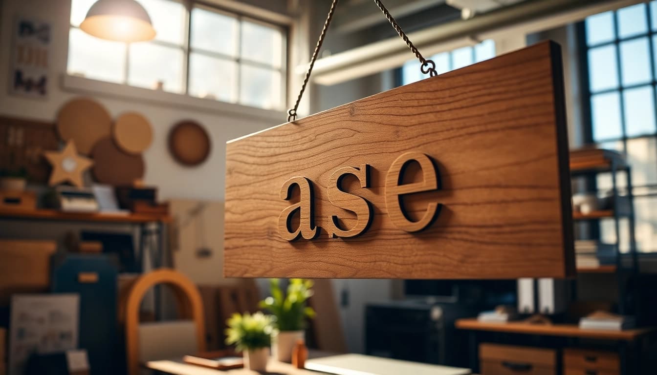 Explore a custom laser design showcasing intricate wood engraving in a modern workspace.