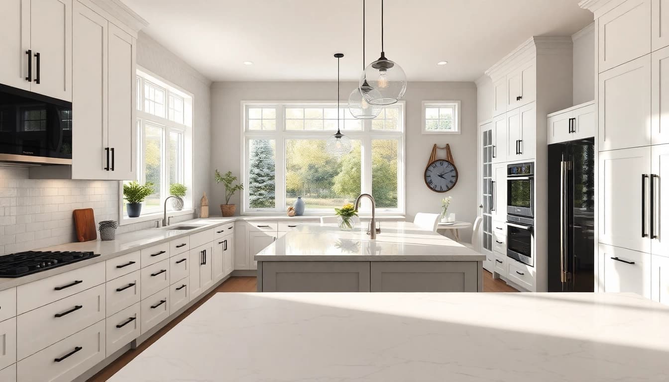 Beautiful modern kitchen showcasing designs by a Kitchen Remodeling contractor near The Canton, MI.