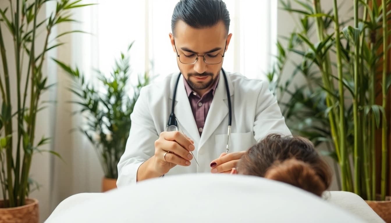 Menerapkan slot depo 5k pada teknik akupunktur di klinik TCM yang tenang.