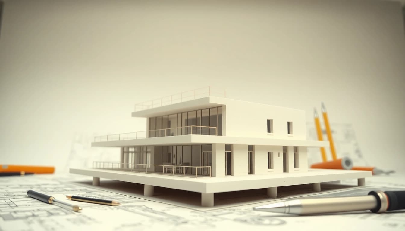 Architekturmodellbau Kiel: Detailliertes Modell zeigt präzise Gestaltung und kreative Architektur.