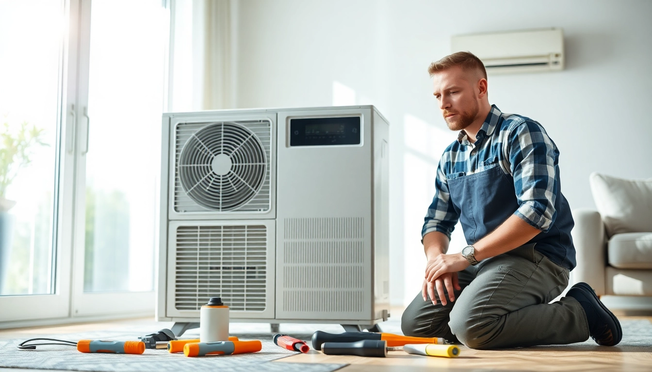Expert HVAC Repair Tampa technician engaged in air conditioning unit diagnosis, ensuring optimal performance.