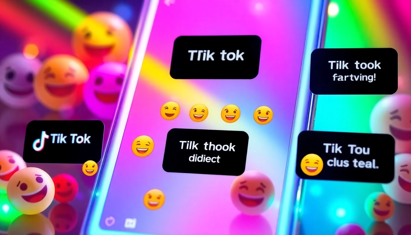Showcasing vibrant tiktok emojis arranged in a playful and engaging social media environment.