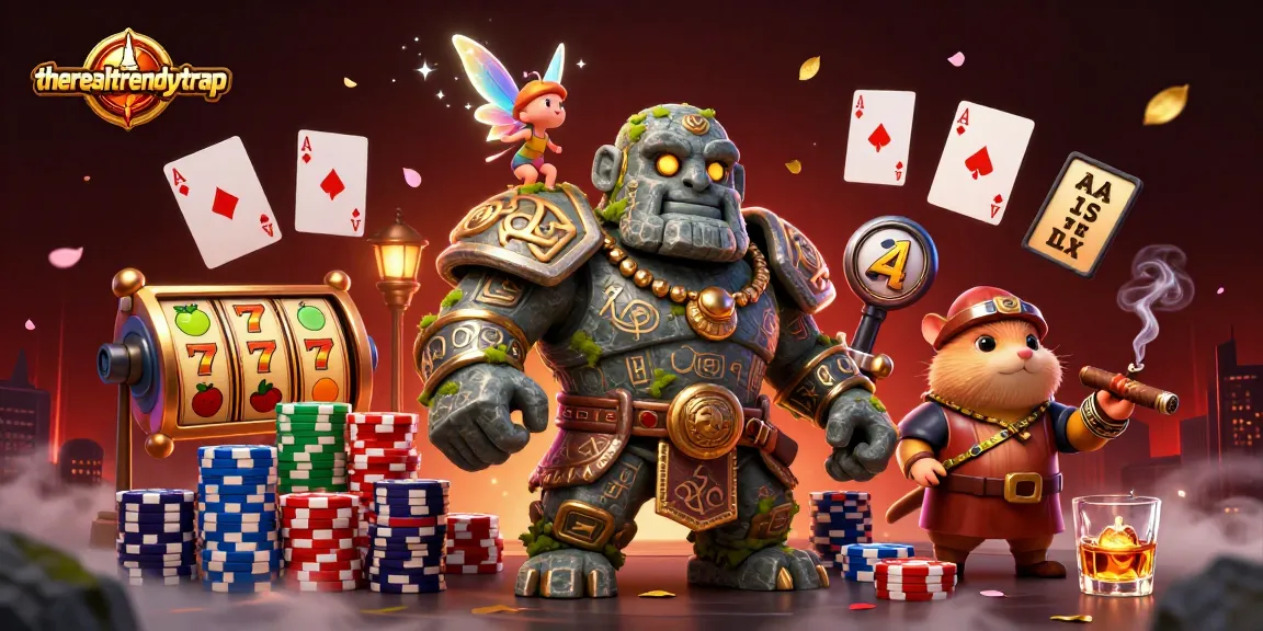 Permainan slot seru di therealtrendytrap dengan karakter 3D menarik dan elemen kasino menakjubkan.