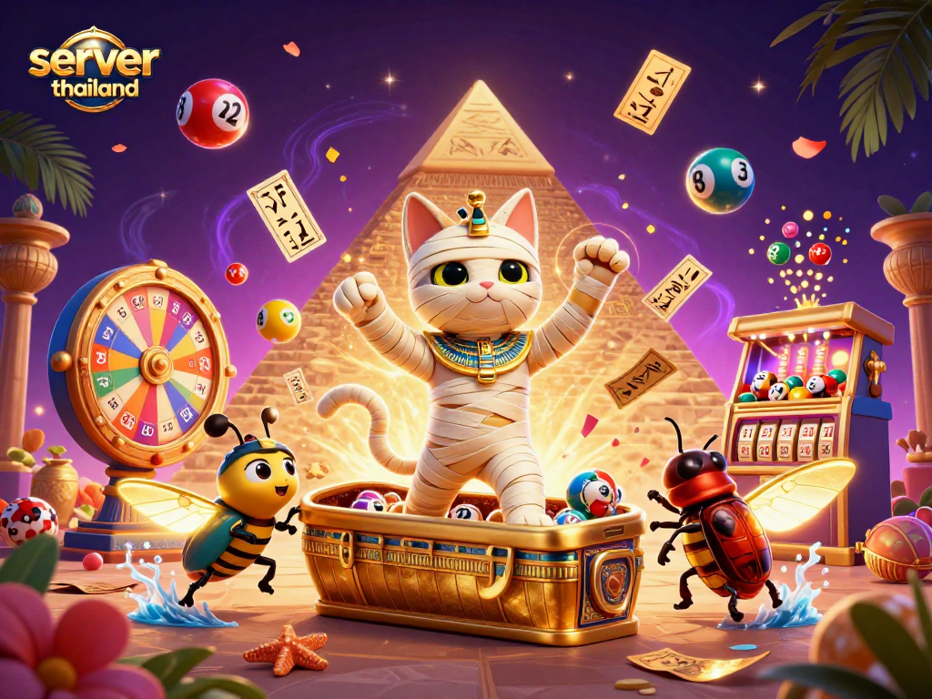 Engage in thrilling lottery excitement with server thailand showcasing a vibrant scene of gambling fun.