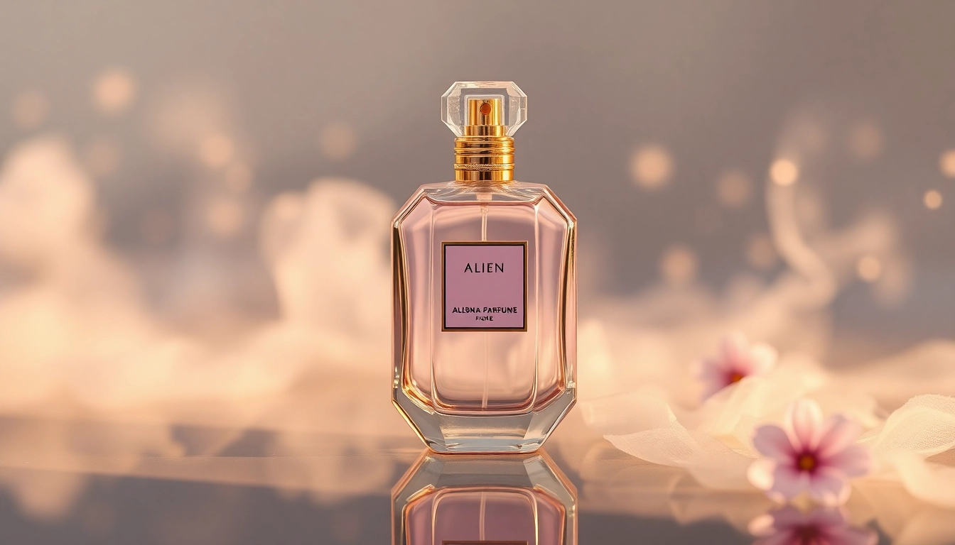 Admire the enchanting alien perfume bottle radiating elegance and charm.