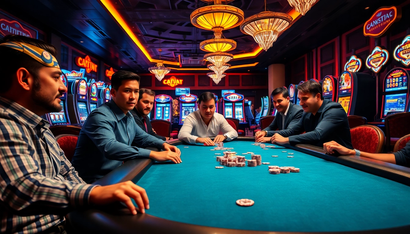 Menang di Pakde4D sambil bermain poker di kasino dengan nuansa ceria.