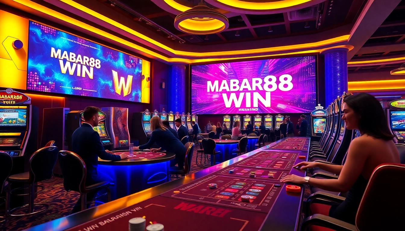 Pemain MABAR88 Win merayakan jackpot di kasino online mewah.