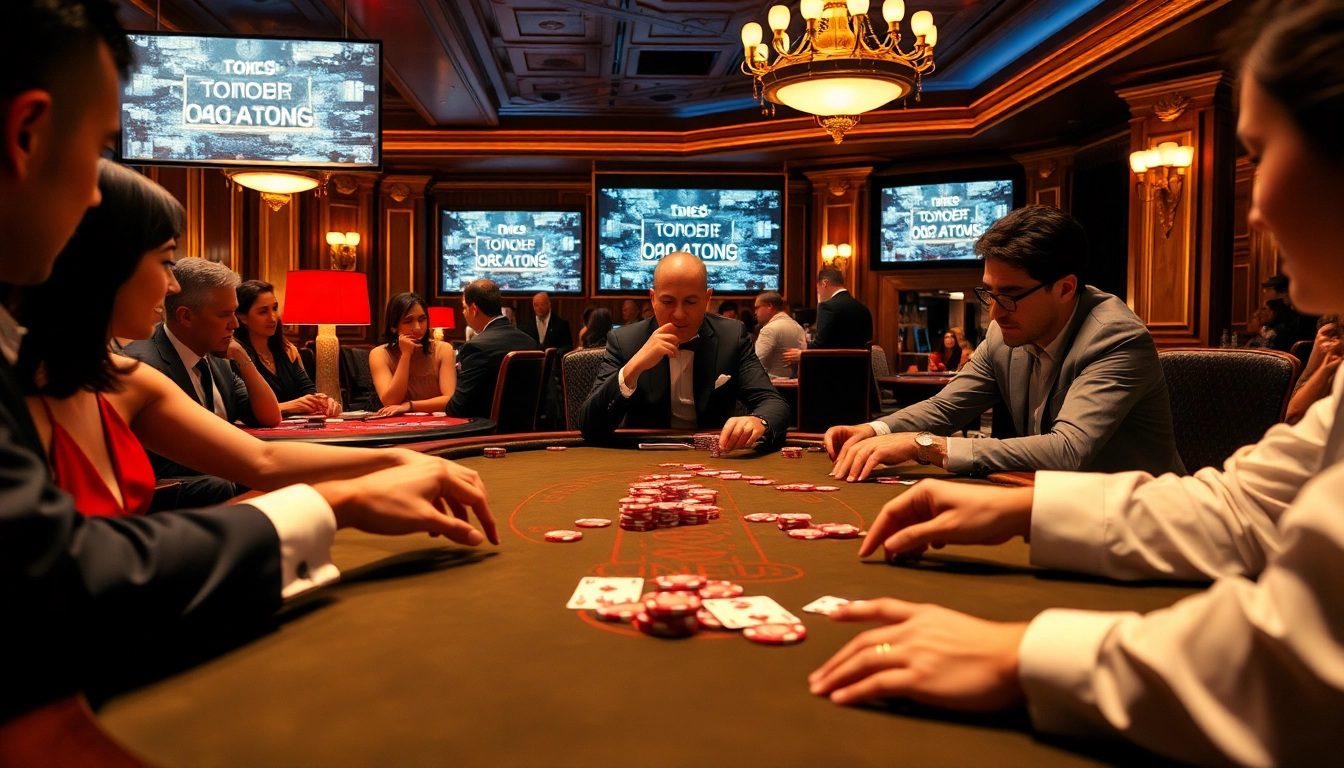 The hidden wiki 2026 showcases a luxurious blackjack table filled with excited players and glowing digital elements.