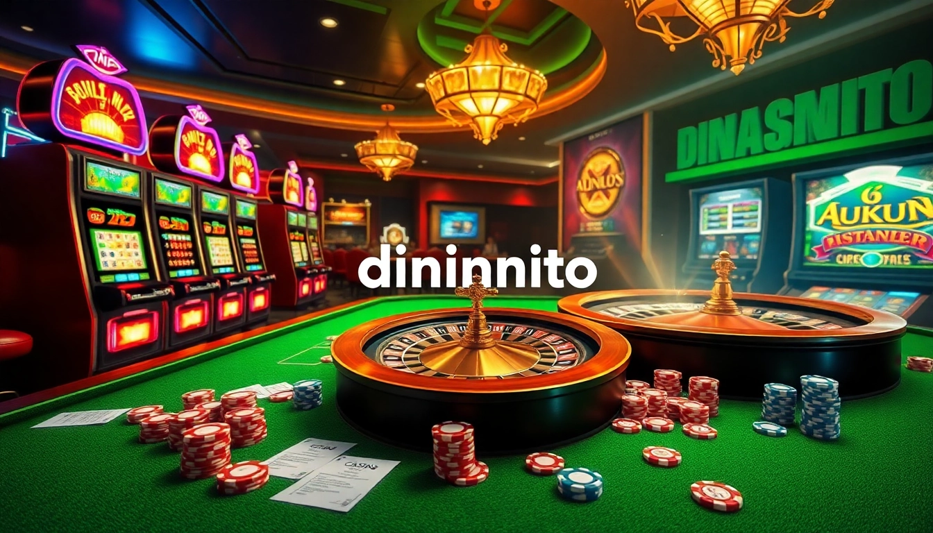Experience the excitement of dinamit4d with vibrant online casino gameplay featuring spinning roulette and slot machines.