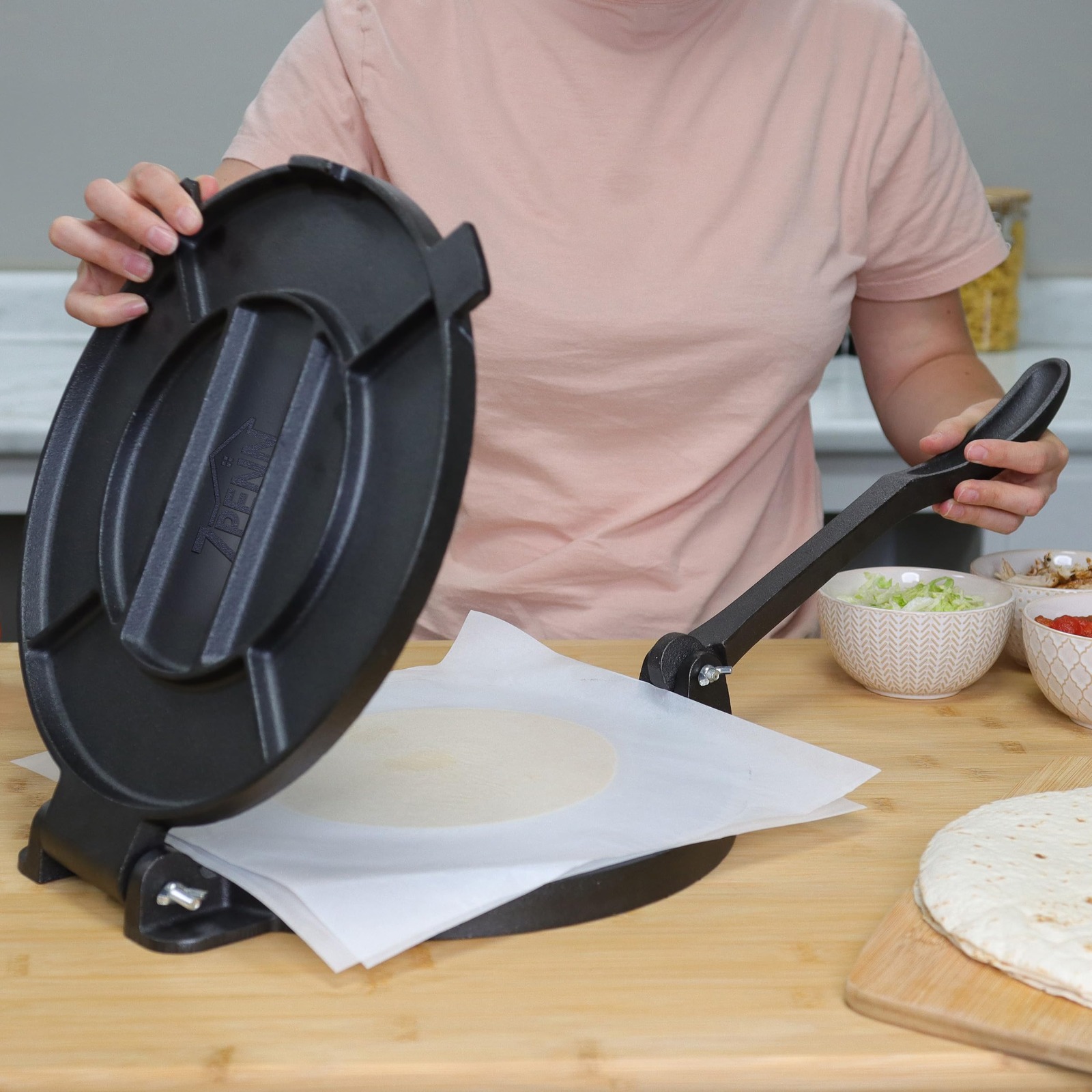 12 Inch Dough Press: Fast and Consistent Dough Shaping