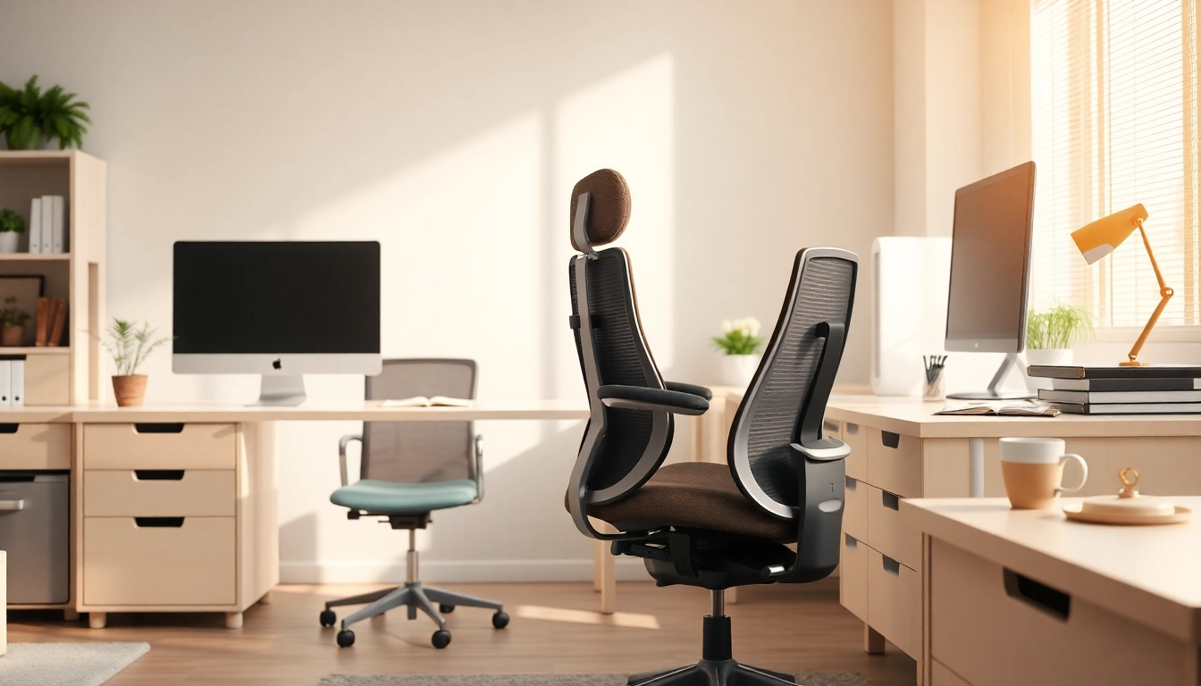 Showcasing an ergonomic workspace with effective posture support for optimal comfort