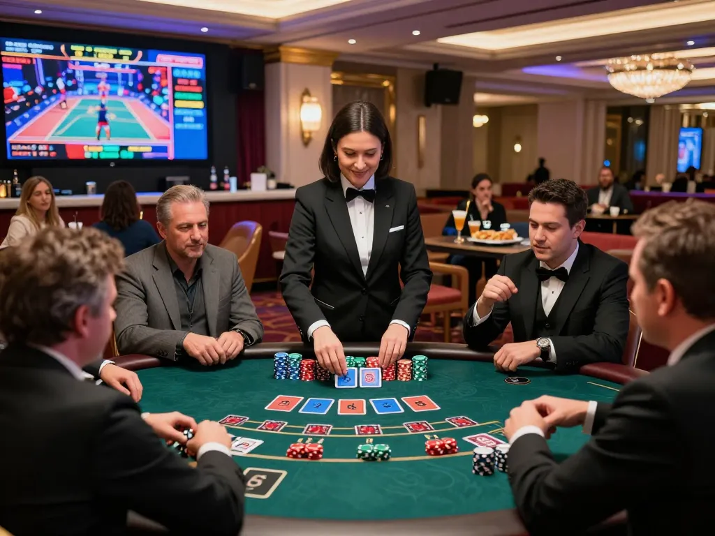 Exciting live casino gaming experience at https://bong99.pro/ with players engaged at a blackjack table.