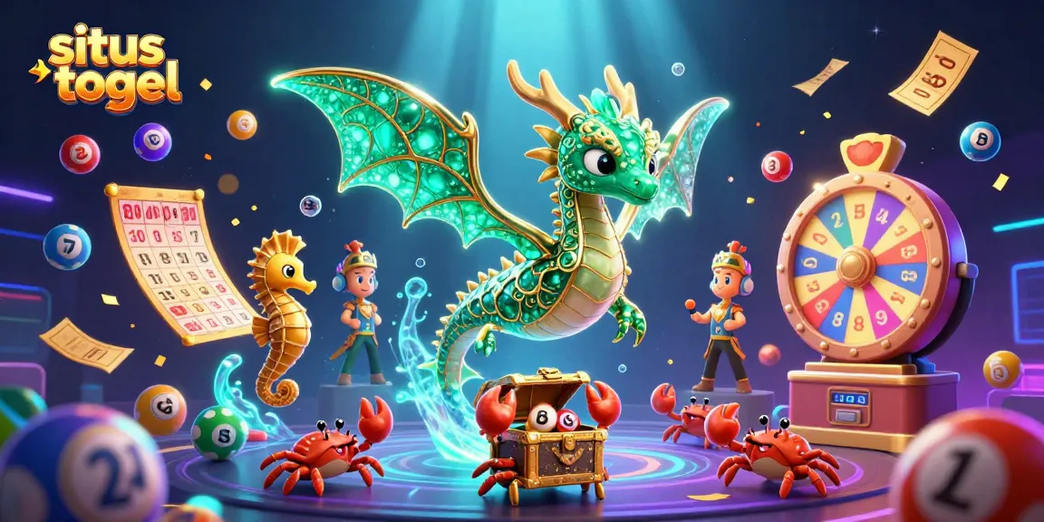 Win big with situs togel in this vibrant 3D scene filled with exciting lottery action and magical characters.