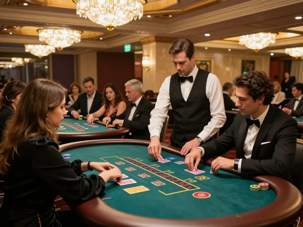 Players showcasing strategy at blackjack tables in the vibrant atmosphere of g28 com.