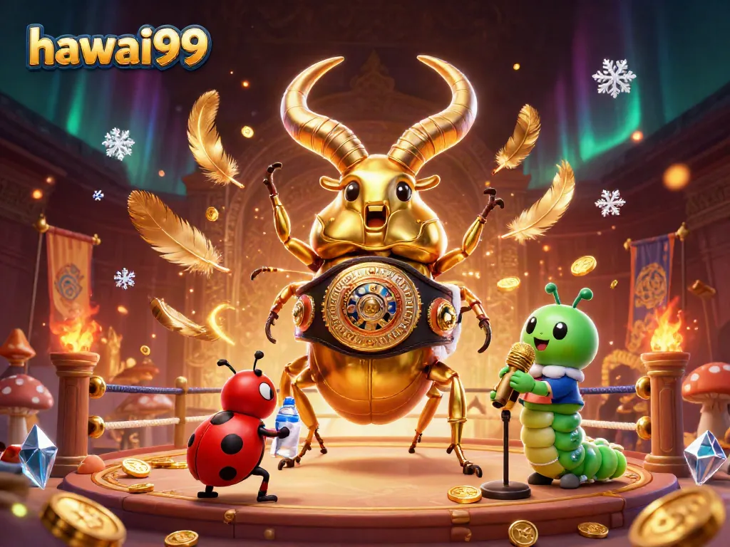 Experience thrilling gameplay with hawai99 in a dynamic 3D casino scene, showcasing vibrant characters.