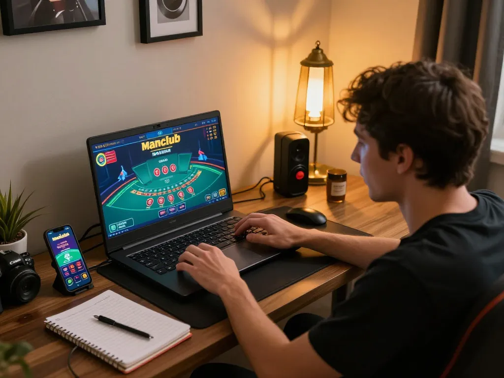Engage in exciting online baccarat gameplay at Manclub for immersive casino experiences