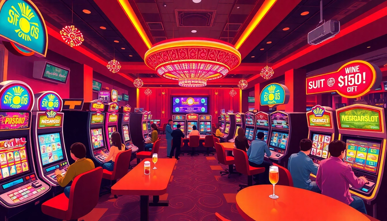 เริ่มเล่น mega888slot บนเครื่องสล็อตแมชชีนที่มีสีสันและบรรยากาศสนุกสนาน