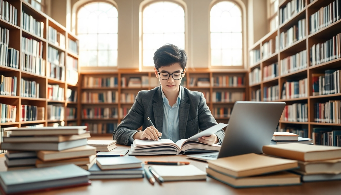 Pay someone to take GRE for me with a focused student studying in a tranquil library.
