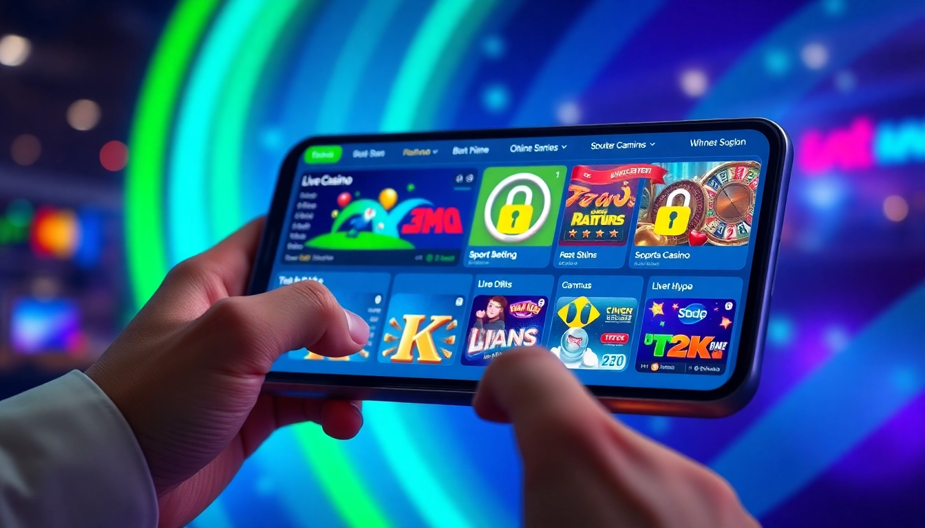 Online interface of Winvn uy tín showcasing diverse gambling options and secure features.