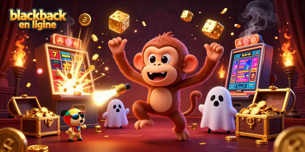 Jouez au blackjack en ligne tout en jonglant avec des pièces d'or, au milieu d'une ambiance de casino...