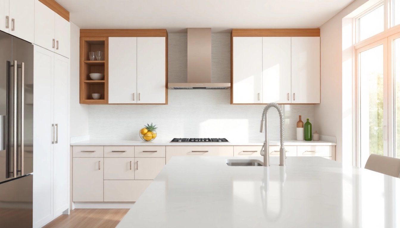 Cabinet Refacing Clearwater FL process in a modern kitchen showcasing new cabinetry.