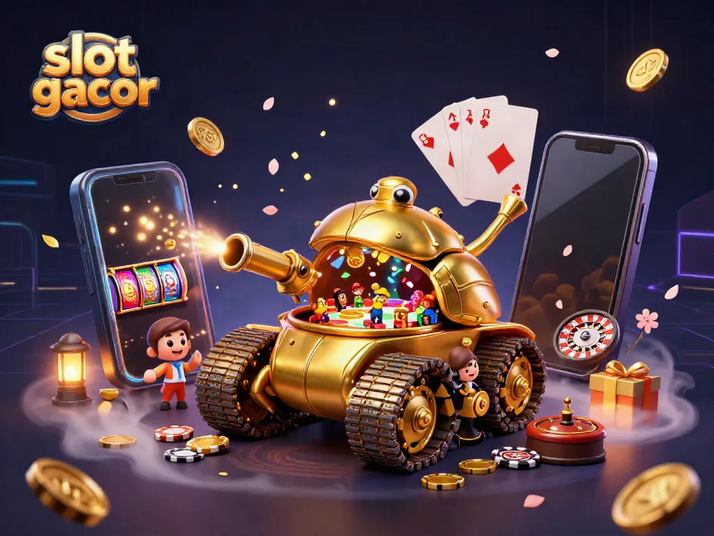 Menangkan slot gacor dengan kasino miniatur di dalam tank keledai emas besar.