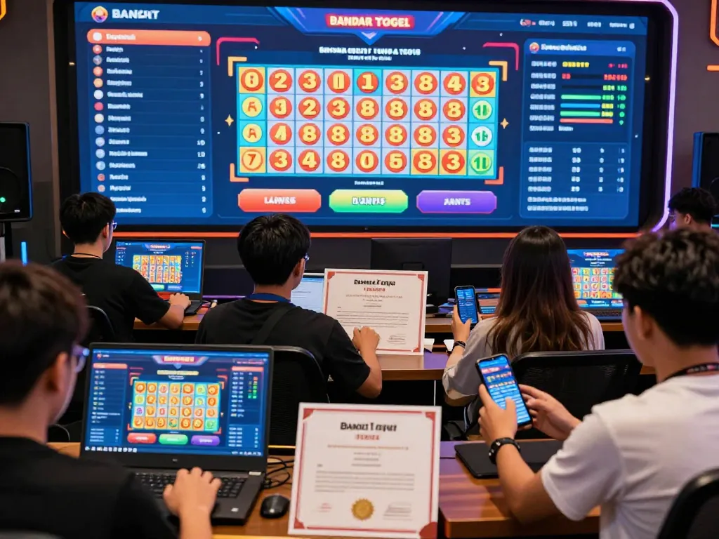 Engaging Bandar Togel online gaming scene with players enjoying the experience.