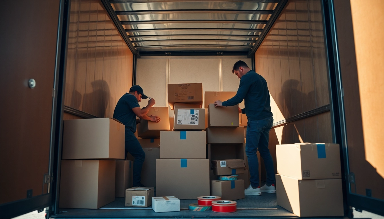 Efficient removals in Cheltenham by a professional team packing items for relocation.