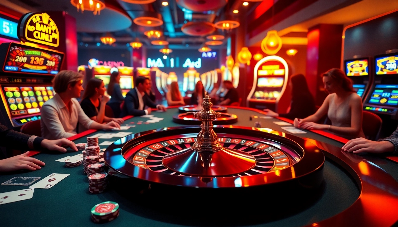 Experience high-stakes gaming excitement with kpi4d at a vibrant casino scene filled with luxury.